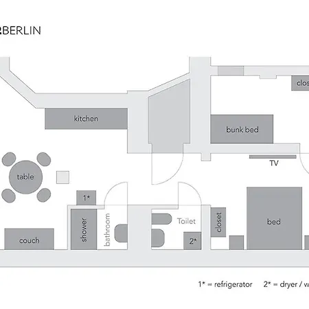 P22 22 Prenzlauer Berg Daire *